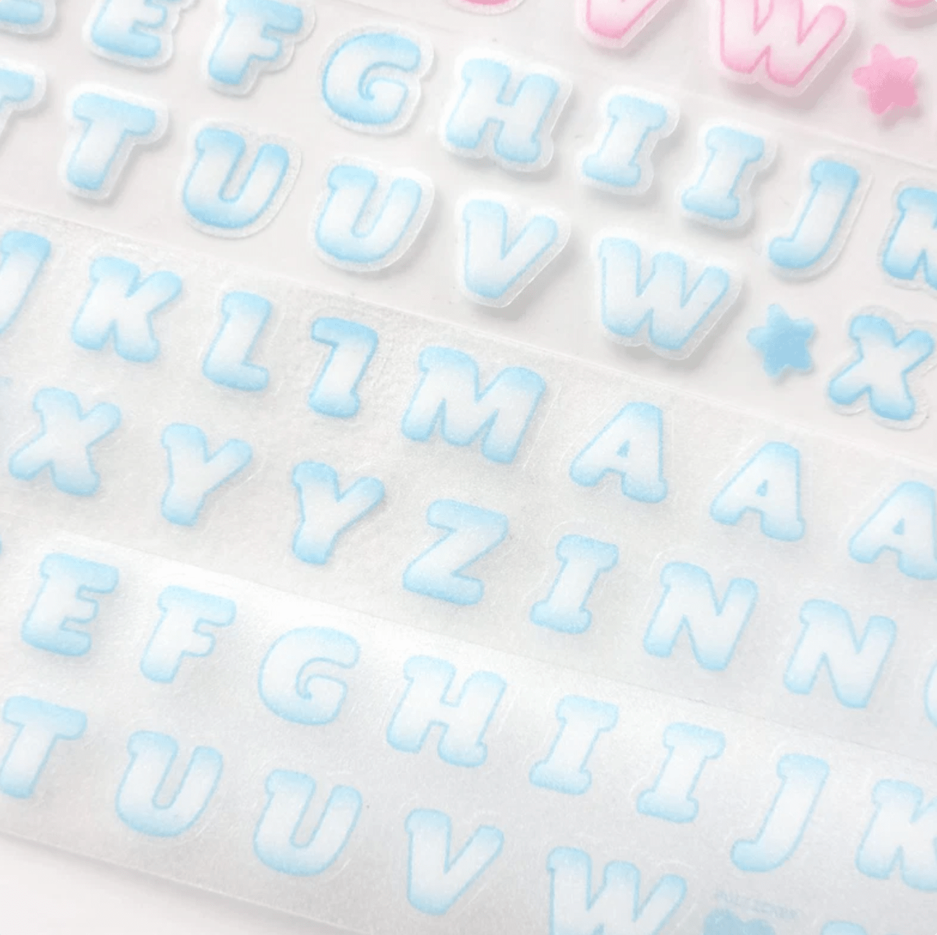 [PT09] Polticker 'New Kid Cream Alphabet' Sugar Glitter Kisscut Masking Tape (options) - Polticker_PT09S2 - Blue_korean_sticker_stationery
