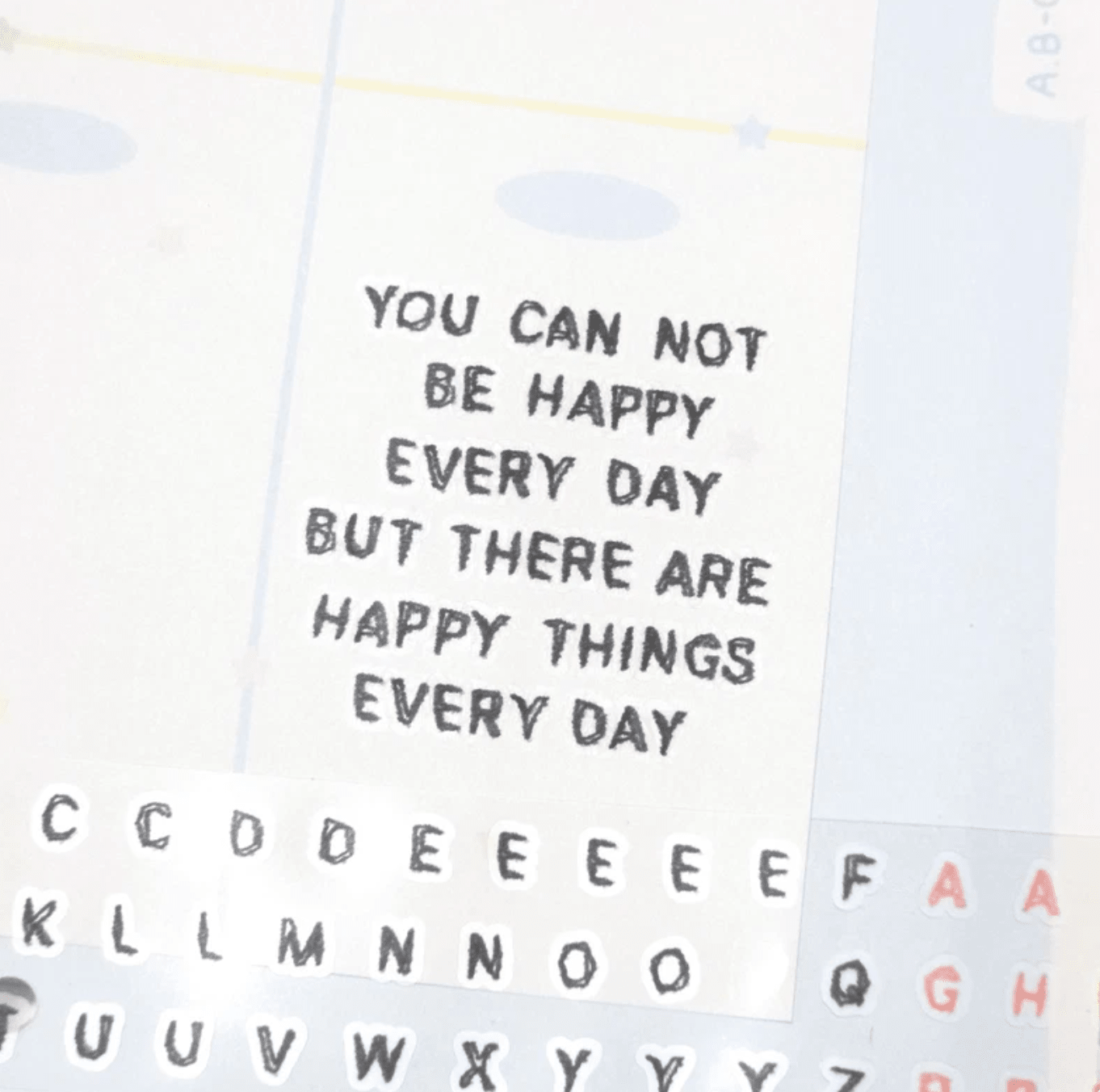 [PT10] Polticker 'Handwritten Alphabet' Kisscut Masking Tape (options) - Polticker_PT10S1 - Black & Red_korean_sticker_stationery