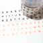 [PT10] Polticker 'Handwritten Alphabet' Kisscut Masking Tape (options) - Polticker_PT10S1 - Black & Red_korean_sticker_stationery