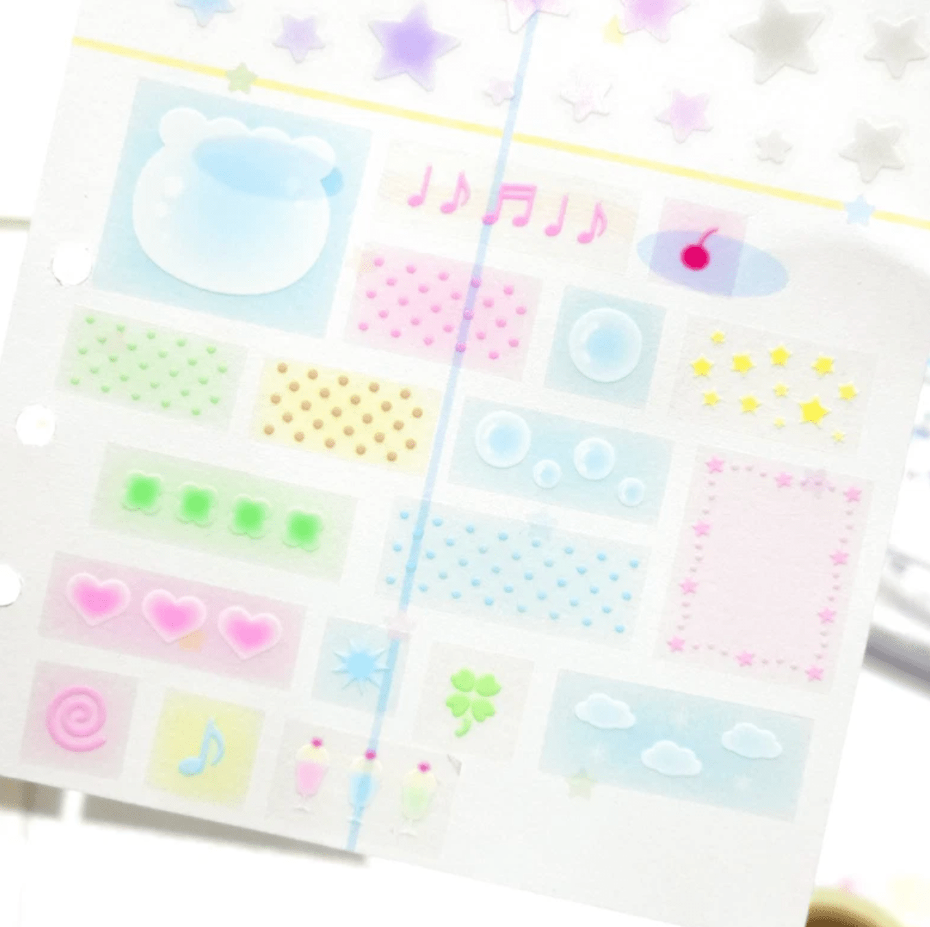 [PT13] Polticker 'Emobossed Square Square' Kisscut Masking Tape - Polticker__korean_sticker_stationery