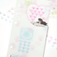 [PT14] Polticker 'Embossed Hear Number Buttons' Kisscut Masking Tape - Polticker__korean_sticker_stationery