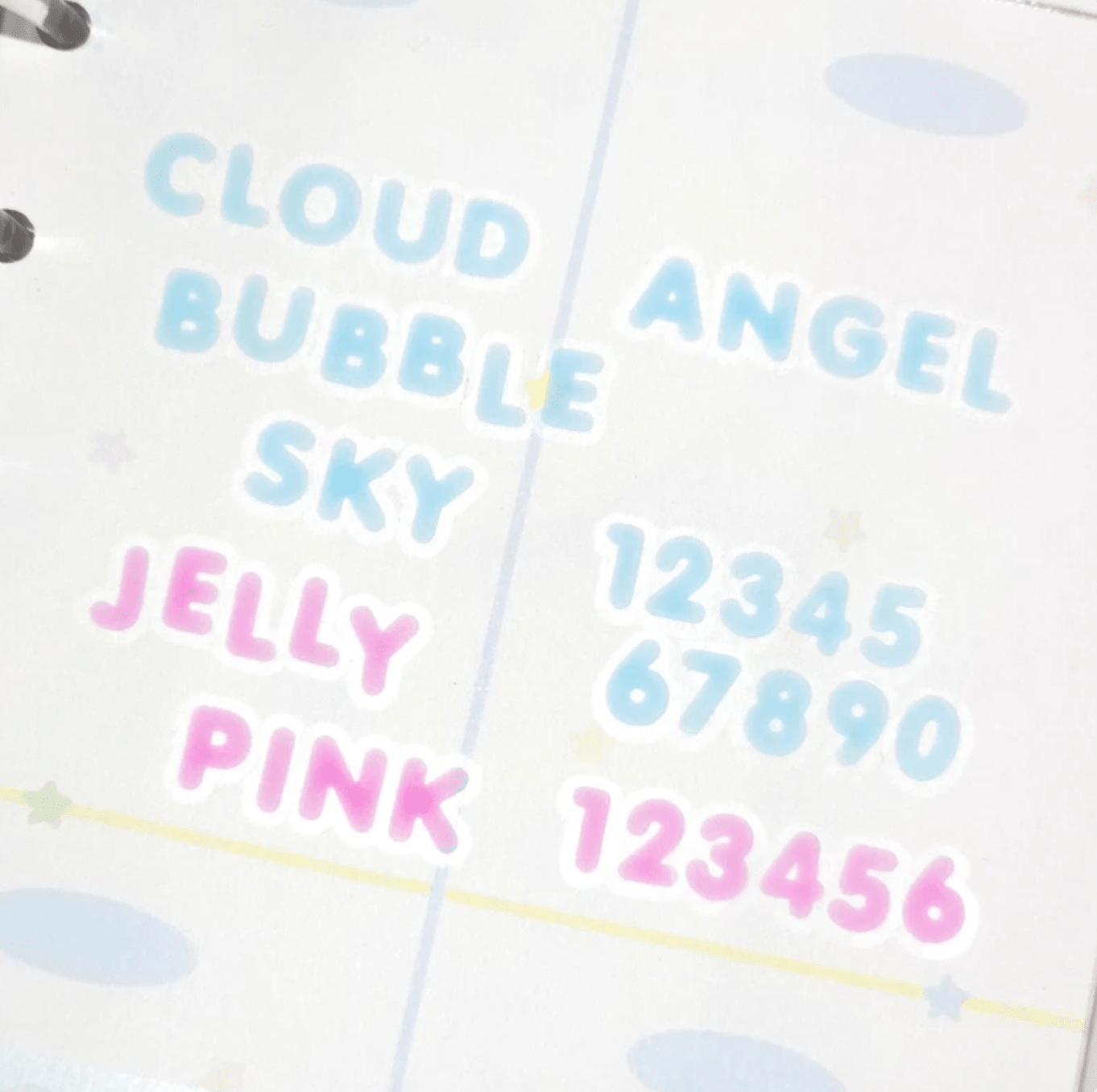 [PT15] Polticker 'Embossed Jelly Alphabet' Kisscut Masking Tape (optioins) - Polticker_PT15S2 - Blue_korean_sticker_stationery