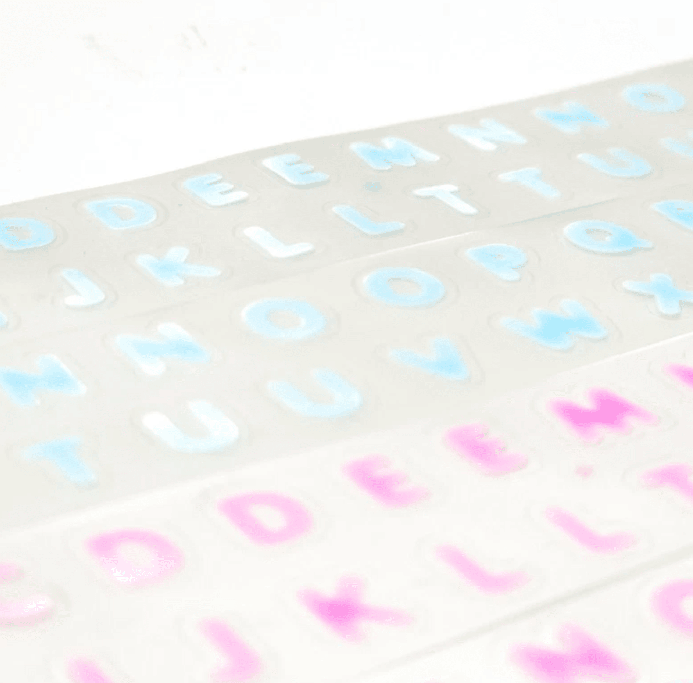 [PT15] Polticker 'Embossed Jelly Alphabet' Kisscut Masking Tape (optioins) - Polticker_PT15S2 - Blue_korean_sticker_stationery