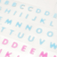 [PT15] Polticker 'Embossed Jelly Alphabet' Kisscut Masking Tape (optioins) - Polticker_PT15S2 - Blue_korean_sticker_stationery