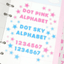 [PT16] Polticker 'Dotted Glitter Alphabet' Sugar Glitter Kisscut Masking Tape (options) - Polticker_PT16S1 - Pink_korean_sticker_stationery