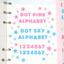 [PT16] Polticker 'Dotted Glitter Alphabet' Sugar Glitter Kisscut Masking Tape (options) - Polticker_PT16S1 - Pink_korean_sticker_stationery
