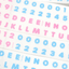 [PT16] Polticker 'Dotted Glitter Alphabet' Sugar Glitter Kisscut Masking Tape (options) - Polticker_PT16S1 - Pink_korean_sticker_stationery
