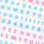 [PT16] Polticker 'Dotted Glitter Alphabet' Sugar Glitter Kisscut Masking Tape (options) - Polticker_PT16S1 - Pink_korean_sticker_stationery