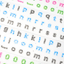 [PT18] Polticker 'Embedded Stars Alphabet' Kisscut Masking Tape (options) - Polticker_PT18S1 - Pink & Green_korean_sticker_stationery