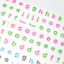 [PT18] Polticker 'Embedded Stars Alphabet' Kisscut Masking Tape (options) - Polticker_PT18S1 - Pink & Green_korean_sticker_stationery