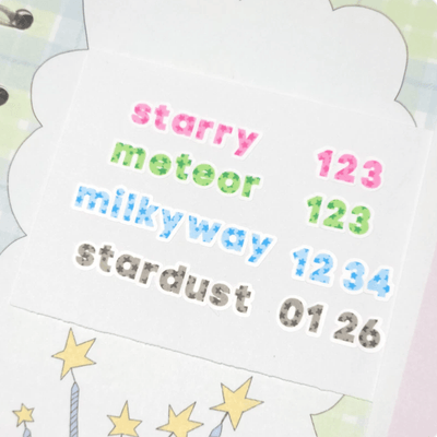 [PT18] Polticker 'Embedded Stars Alphabet' Kisscut Masking Tape (options) - Polticker_PT18S1 - Pink & Green_korean_sticker_stationery