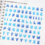 [PT24] Polticker 'Sorbet Big Alphabet' Kisscut Masking Tape (options) - Polticker_PT24S3 - Blueberry_korean_sticker_stationery