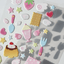 [PT28] Polticker 'Happiness Post Office Collaboration' Marshmallow Sticker Sheets (options) - Polticker_PT28S1 - Sweet Land_korean_sticker_stationery