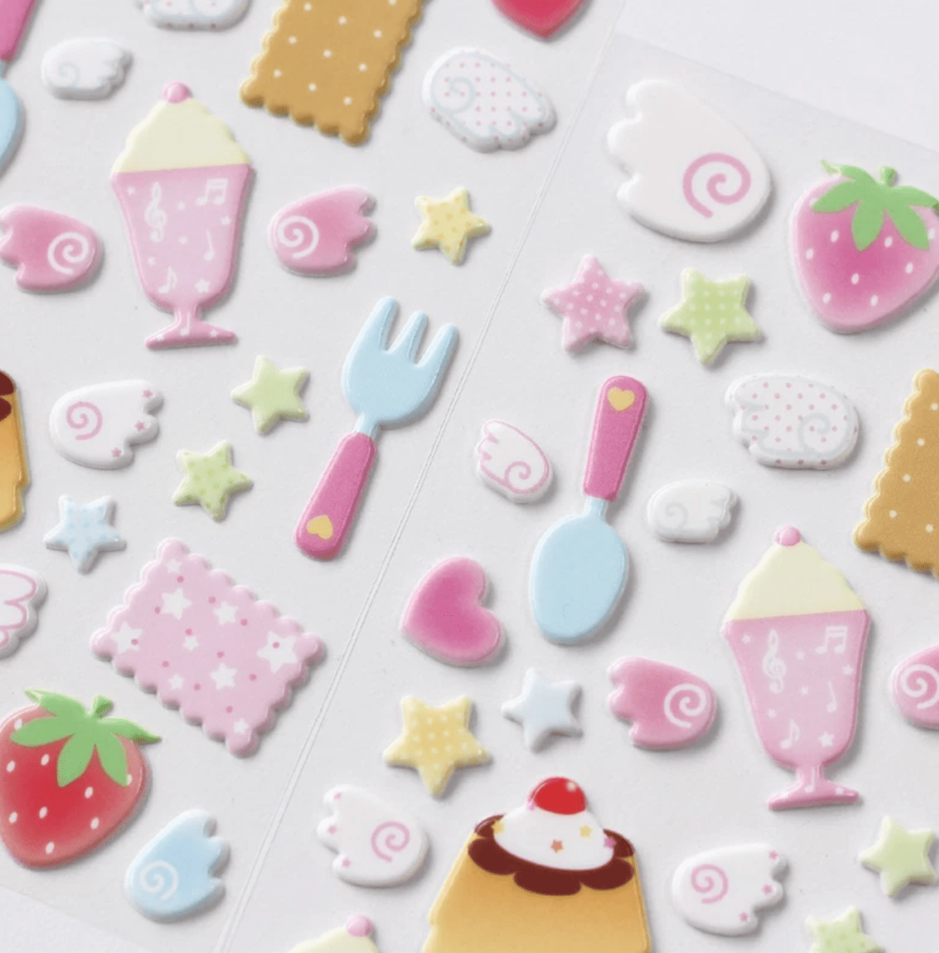 [PT28] Polticker 'Happiness Post Office Collaboration' Marshmallow Sticker Sheets (options) - Polticker_PT28S1 - Sweet Land_korean_sticker_stationery