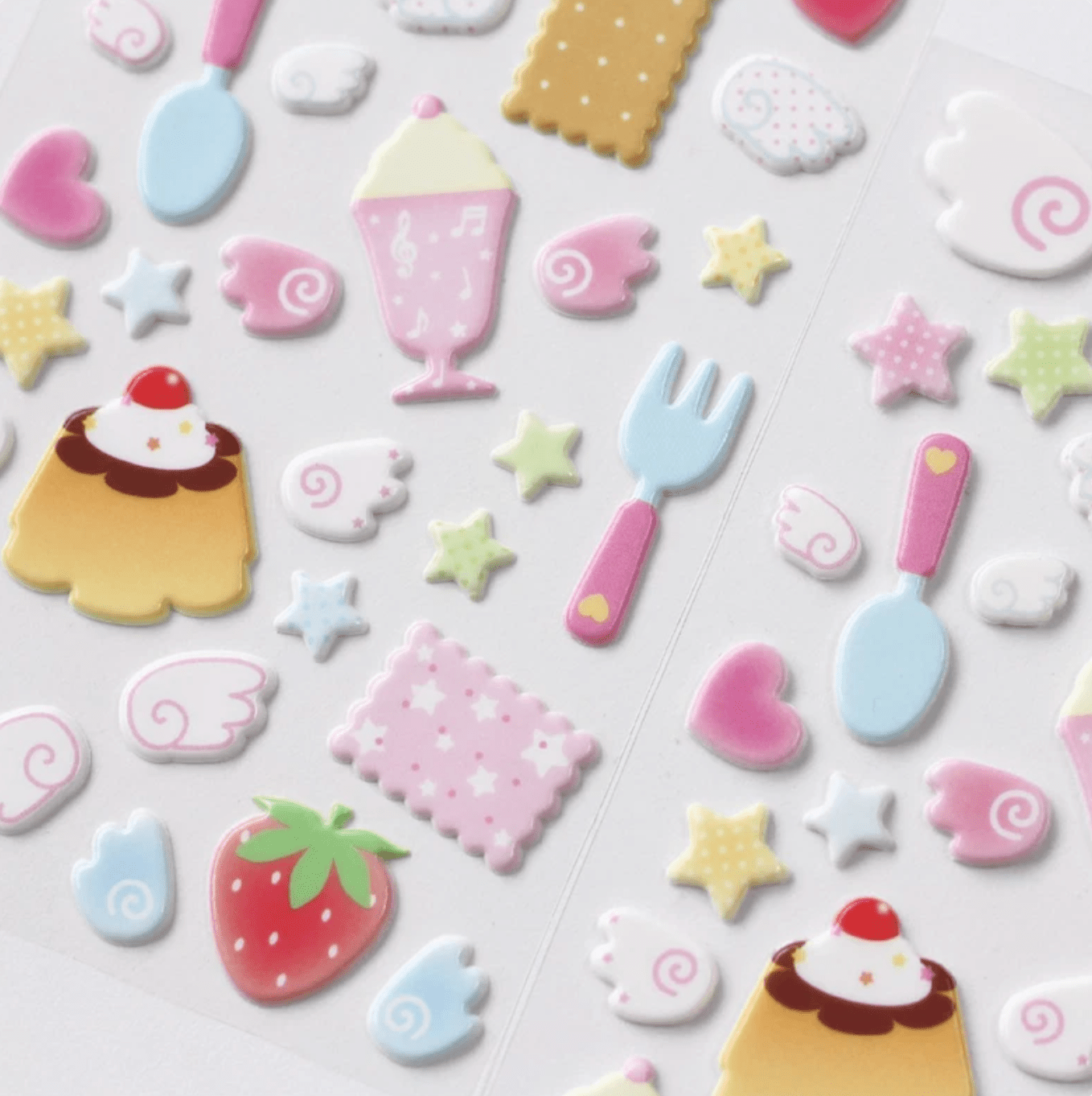 [PT28] Polticker 'Happiness Post Office Collaboration' Marshmallow Sticker Sheets (options) - Polticker_PT28S1 - Sweet Land_korean_sticker_stationery