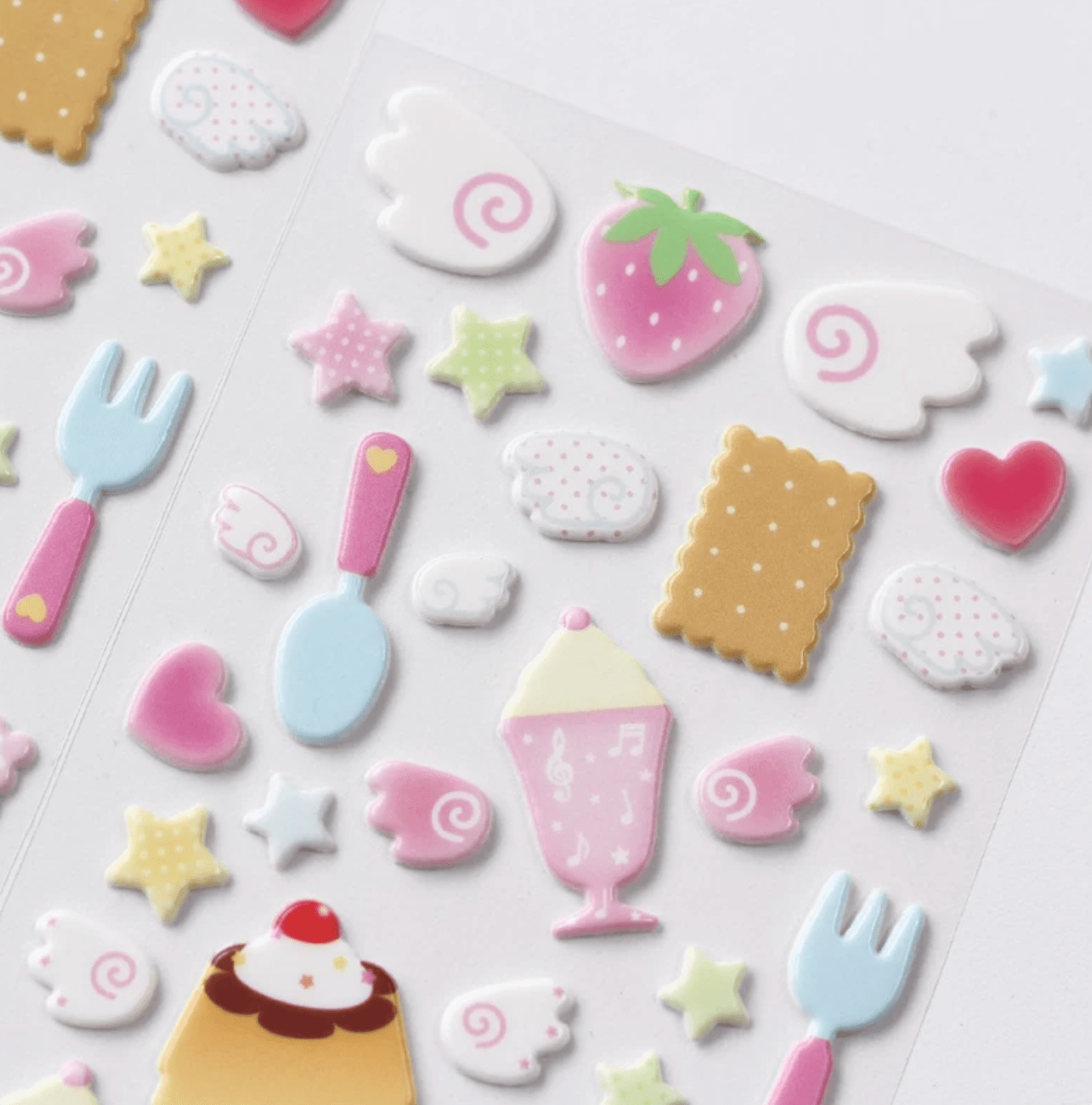 [PT28] Polticker 'Happiness Post Office Collaboration' Marshmallow Sticker Sheets (options) - Polticker_PT28S1 - Sweet Land_korean_sticker_stationery