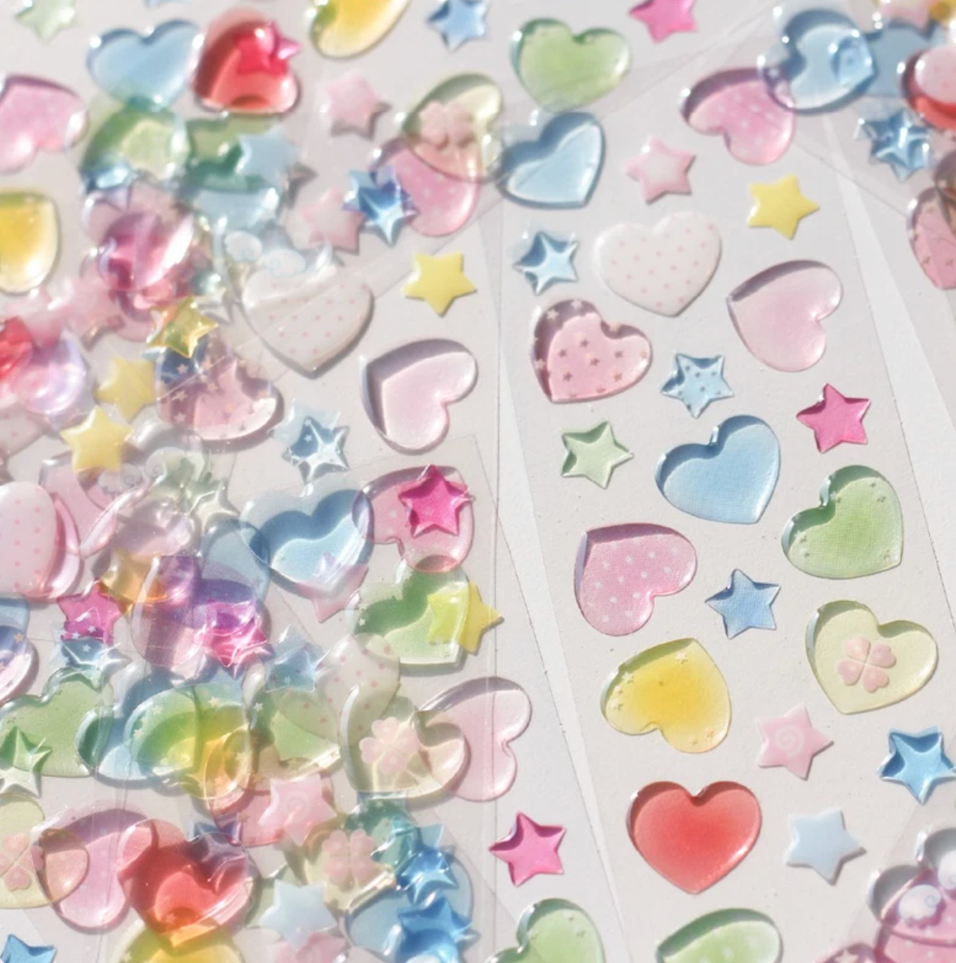 [PT29] Polticker 'Happiness Post Office Collaboration' Epoxy Sticker Sheets (options) - Polticker_PT29S2 - Heart Candy_korean_sticker_stationery