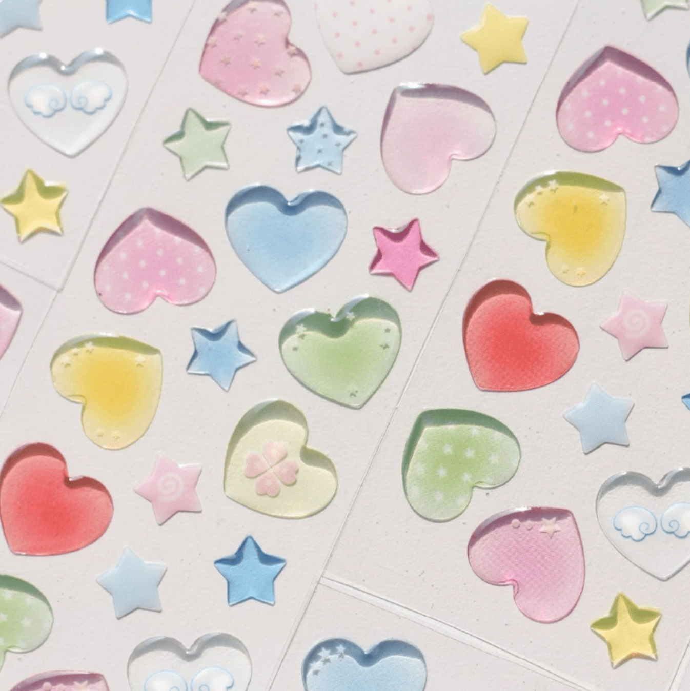 [PT29] Polticker 'Happiness Post Office Collaboration' Epoxy Sticker Sheets (options) - Polticker_PT29S2 - Heart Candy_korean_sticker_stationery