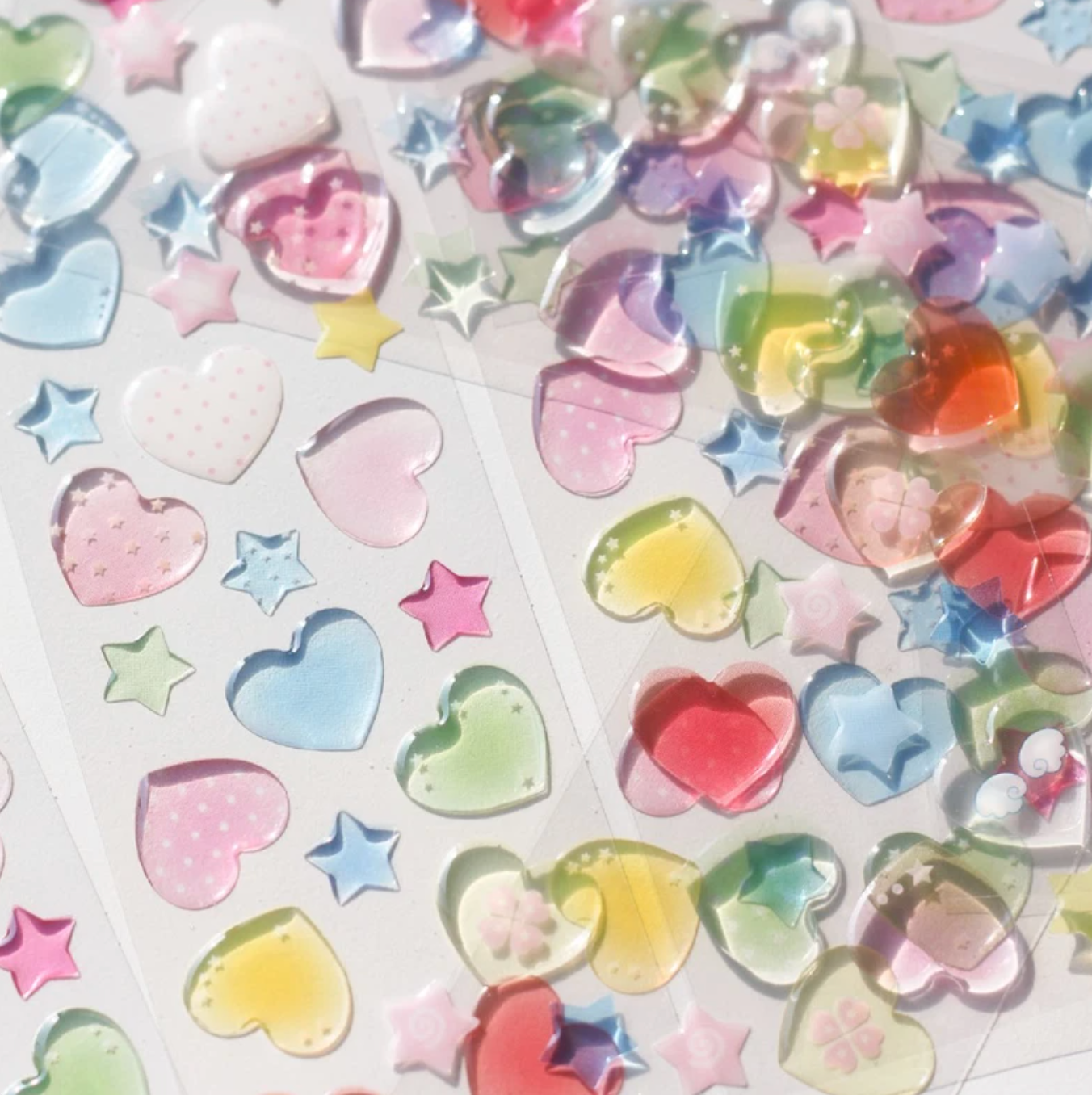[PT29] Polticker 'Happiness Post Office Collaboration' Epoxy Sticker Sheets (options) - Polticker_PT29S2 - Heart Candy_korean_sticker_stationery