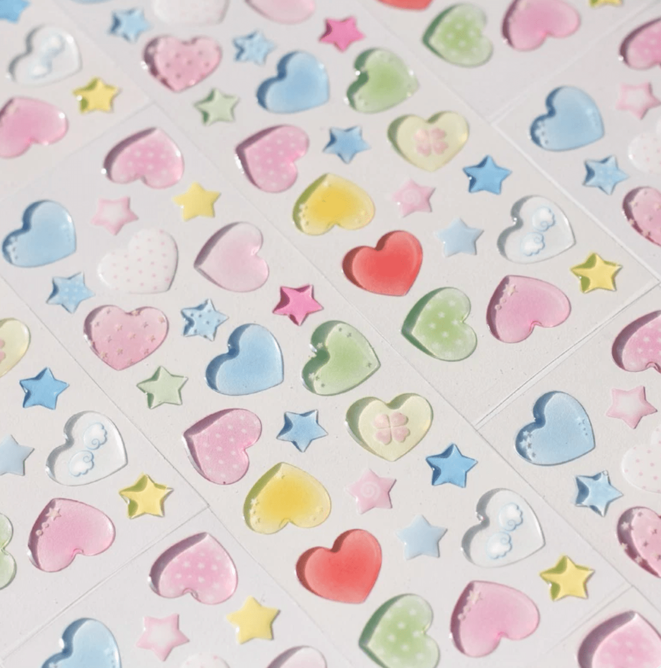 [PT29] Polticker 'Happiness Post Office Collaboration' Epoxy Sticker Sheets (options) - Polticker_PT29S2 - Heart Candy_korean_sticker_stationery
