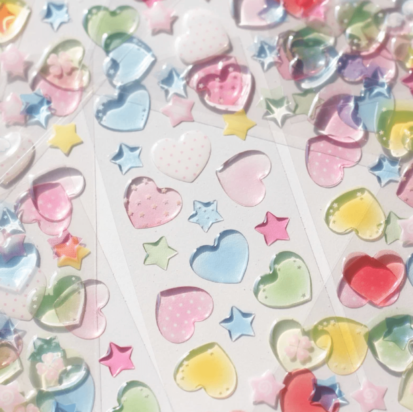 [PT29] Polticker 'Happiness Post Office Collaboration' Epoxy Sticker Sheets (options) - Polticker_PT29S2 - Heart Candy_korean_sticker_stationery