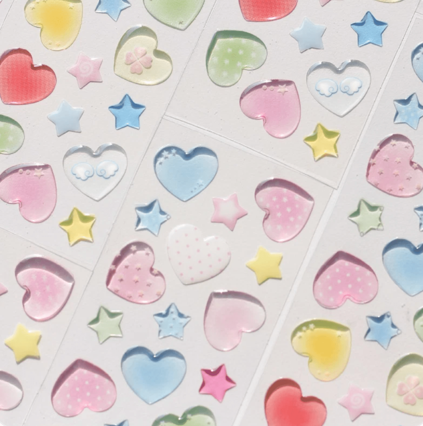 [PT29] Polticker 'Happiness Post Office Collaboration' Epoxy Sticker Sheets (options) - Polticker_PT29S2 - Heart Candy_korean_sticker_stationery