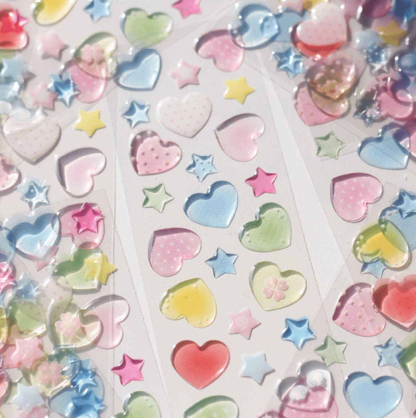 [PT29] Polticker 'Happiness Post Office Collaboration' Epoxy Sticker Sheets (options) - Polticker_PT29S2 - Heart Candy_korean_sticker_stationery