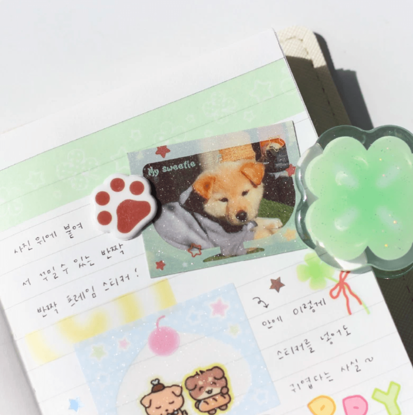 [PT30] Polticker 'Happiness Post Office Collaboration' Frame Sticker Sheets (options) - Polticker_PT30S1 - Sweets_korean_sticker_stationery
