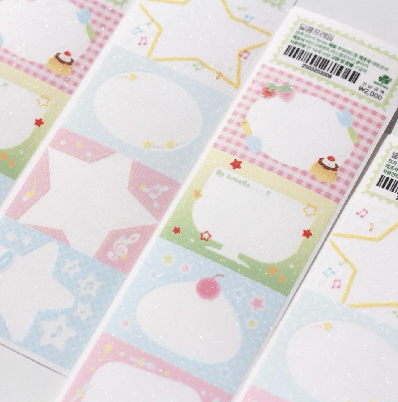 [PT30] Polticker 'Happiness Post Office Collaboration' Frame Sticker Sheets (options) - Polticker_PT30S1 - Sweets_korean_sticker_stationery