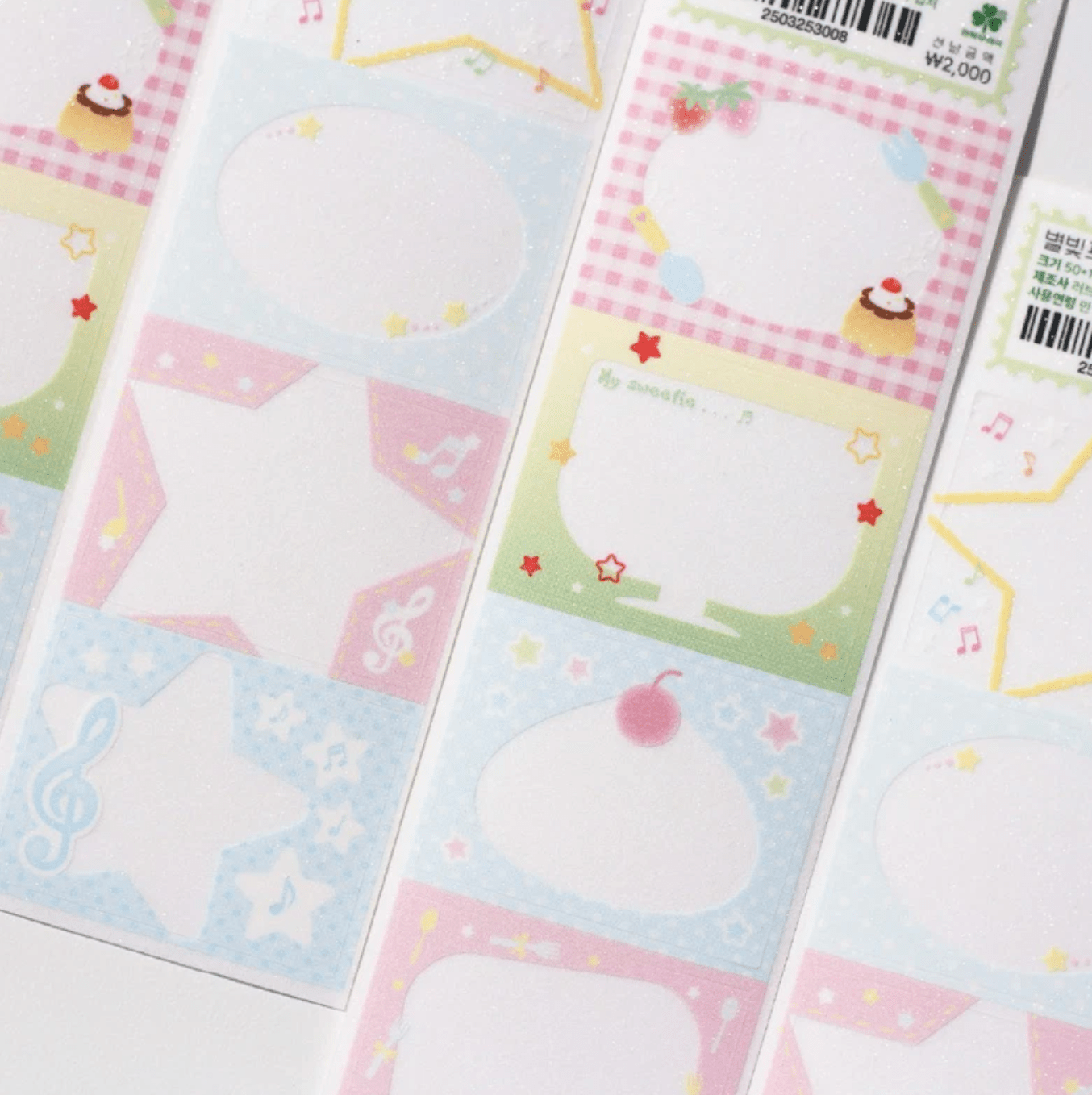 [PT30] Polticker 'Happiness Post Office Collaboration' Frame Sticker Sheets (options) - Polticker_PT30S1 - Sweets_korean_sticker_stationery
