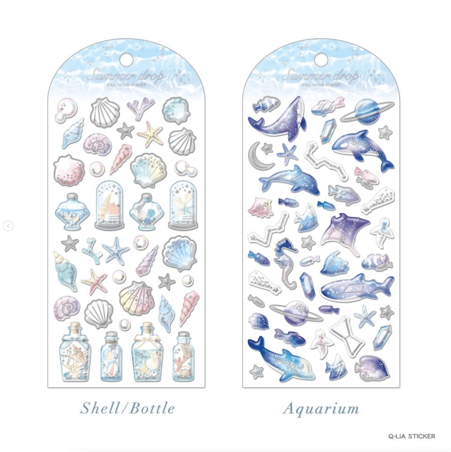 [Q - LiA] Summer Drop Sticker Sheet (options) - Kamio Japan_Shell_korean_sticker_stationery