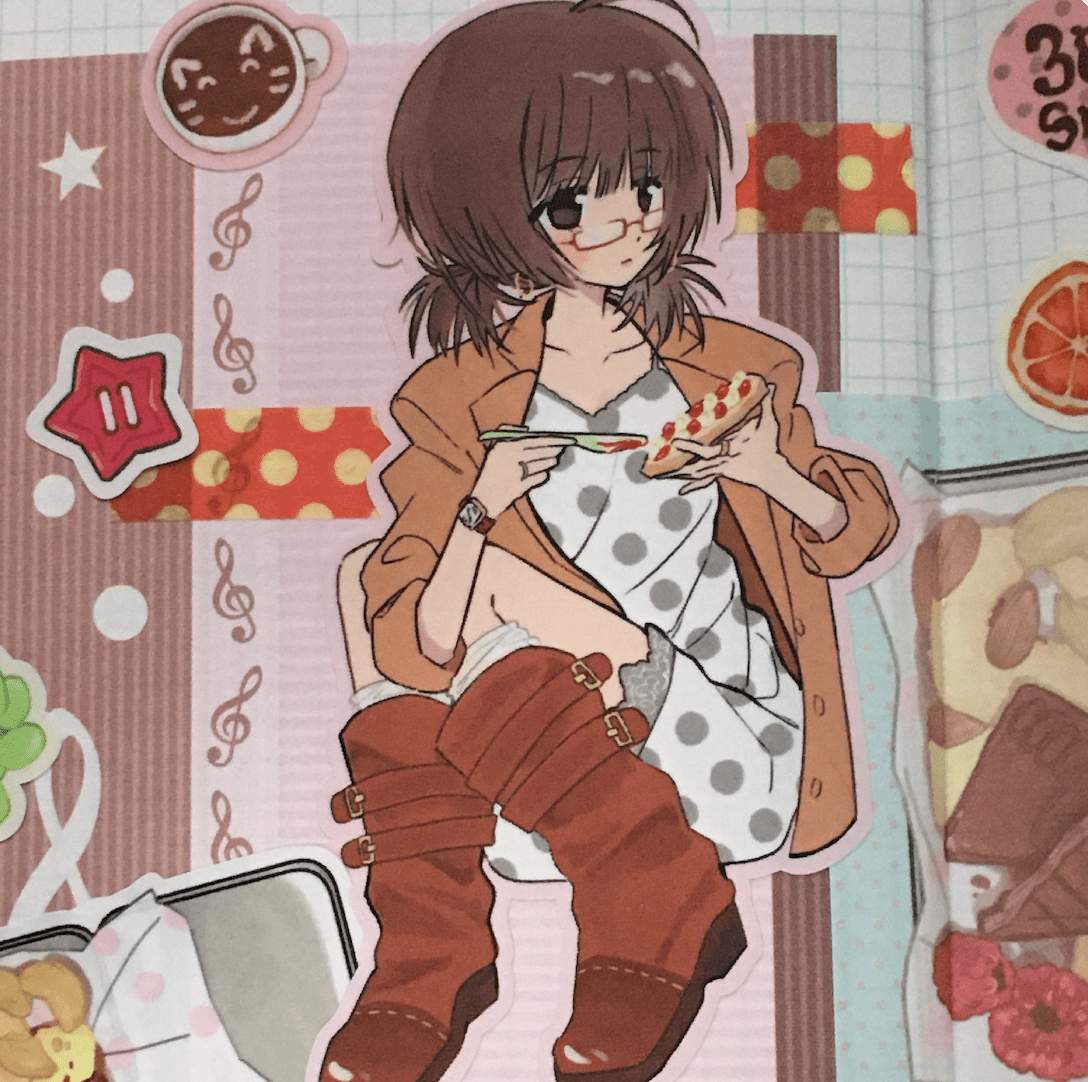 [RC03] NEW Rico Maru '3PM Snack' Sticker Sheet -Rico Maru__korean_sticker_stationery