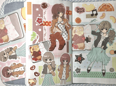 [RC03] NEW Rico Maru '3PM Snack' Sticker Sheet -Rico Maru__korean_sticker_stationery