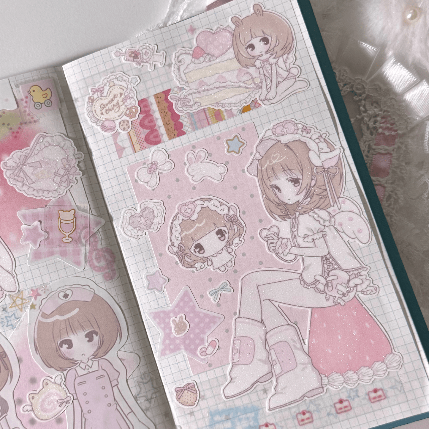 [RC04] NEW Rico Maru 'Milkish Love' Sticker Sheet -Rico Maru__korean_sticker_stationery
