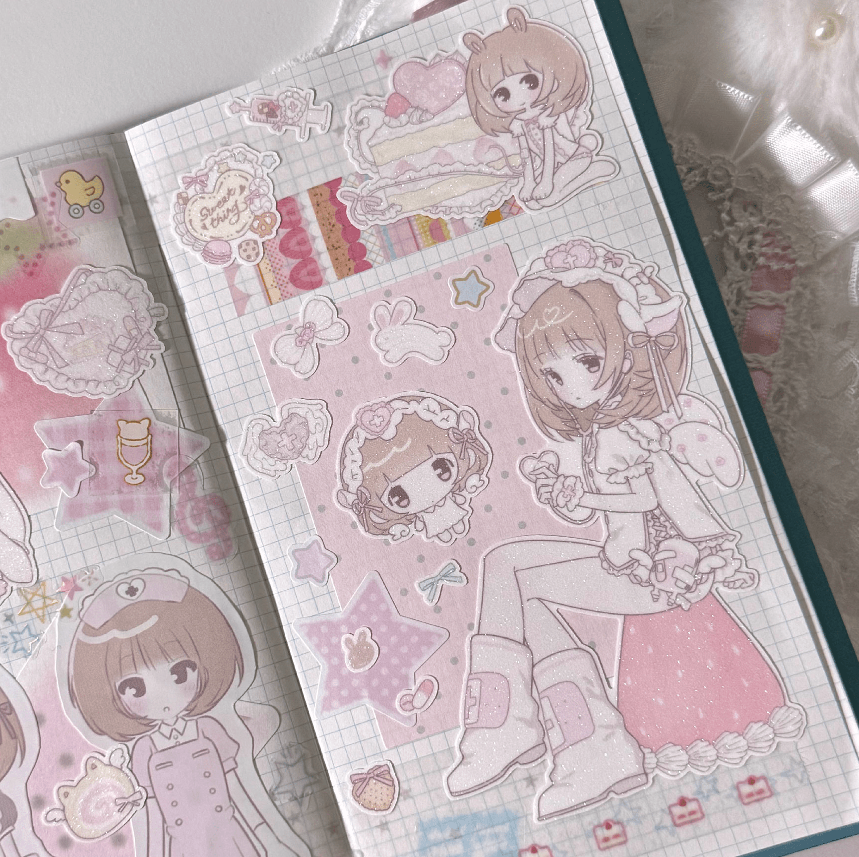 [RC04] NEW Rico Maru 'Milkish Love' Sticker Sheet -Rico Maru__korean_sticker_stationery