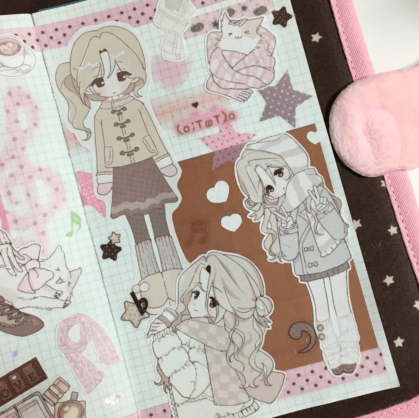 [RC05] NEW Rico Maru 'My Favorite Muffler' Sticker Sheet -Rico Maru__korean_sticker_stationery