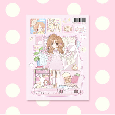 [RC07] NEW Rico Maru 'Summer Travel' Sticker Sheet -Rico Maru__korean_sticker_stationery
