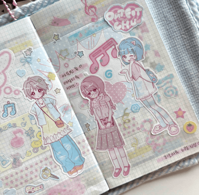 [RC09] NEW Rico Maru 'Outfit Chu~' Sticker Sheet -Rico Maru__korean_sticker_stationery