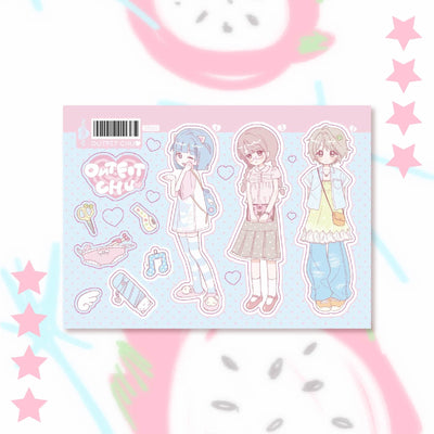 [RC09] NEW Rico Maru 'Outfit Chu~' Sticker Sheet -Rico Maru__korean_sticker_stationery