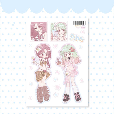 [RC10] NEW Rico Maru 'Summer Juice' Sticker Sheet -Rico Maru__korean_sticker_stationery