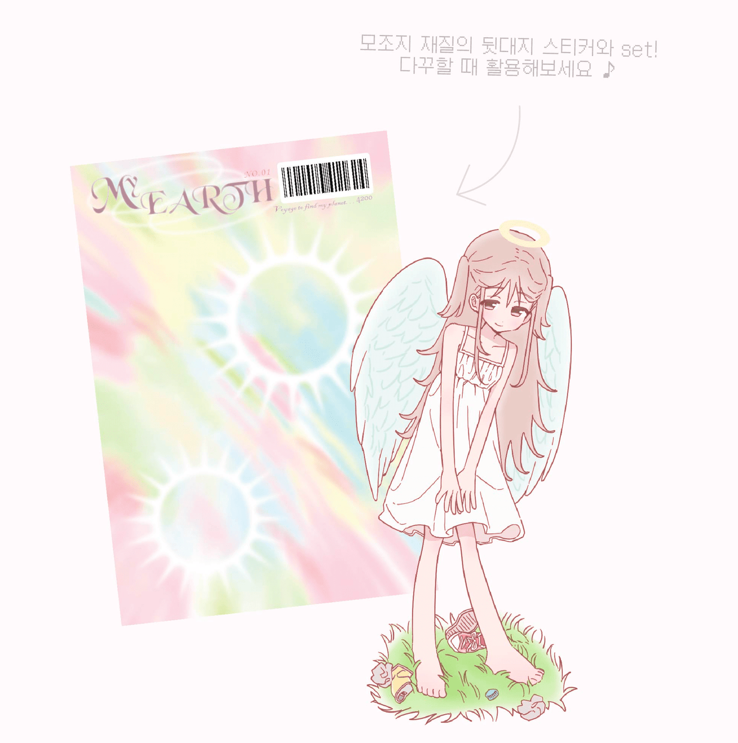 [RC14] NEW Rico Maru 'My Earth' Sticker Sheet -Rico Maru__korean_sticker_stationery