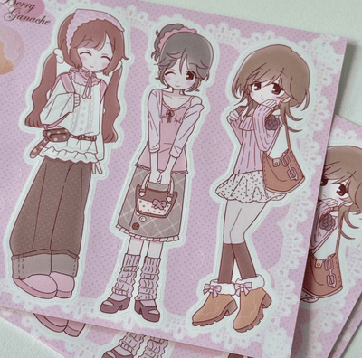 [RC16] NEW Rico Maru 'Berry Ganache' Sticker Sheet -Rico Maru__korean_sticker_stationery