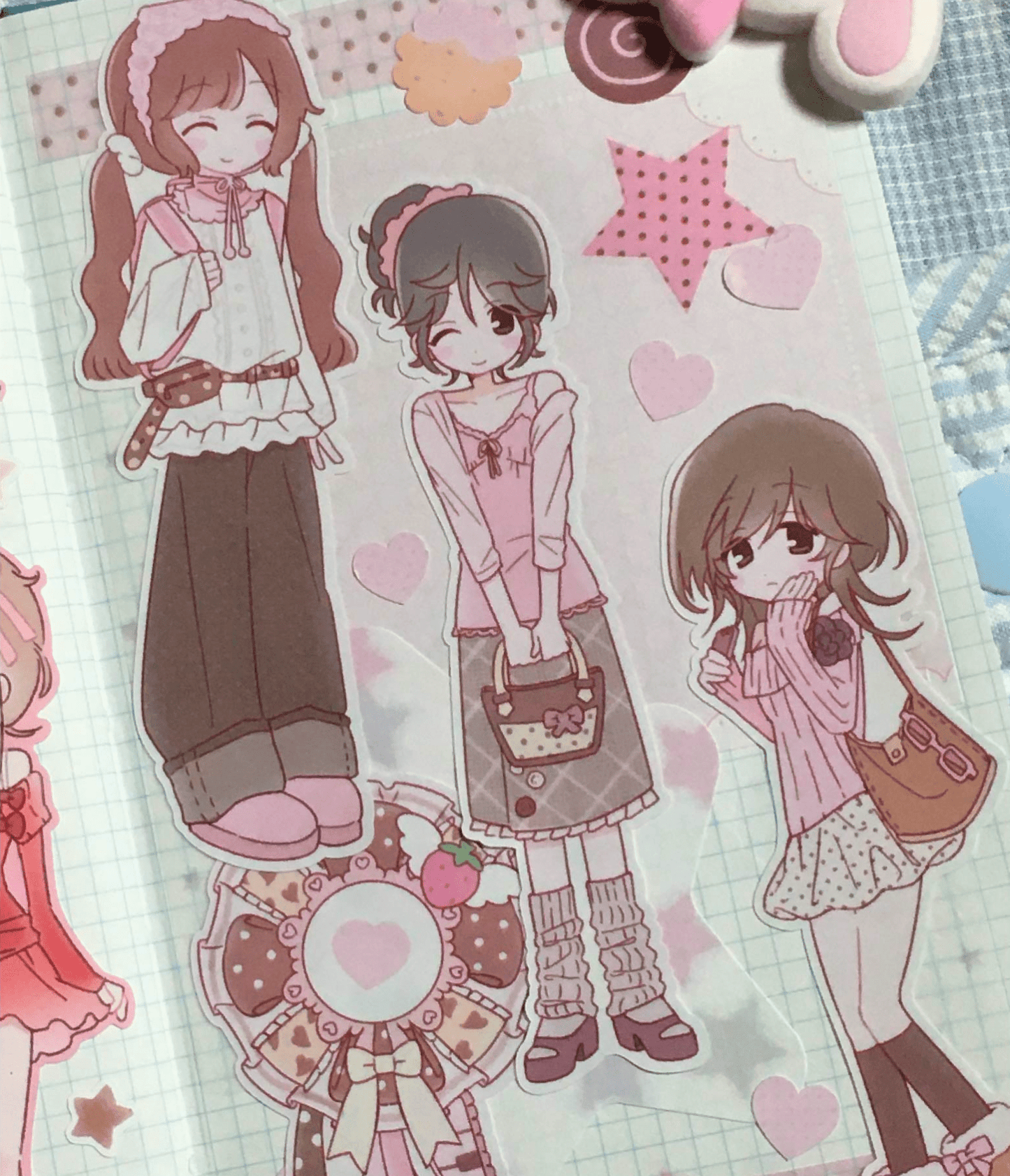 [RC16] NEW Rico Maru 'Berry Ganache' Sticker Sheet -Rico Maru__korean_sticker_stationery