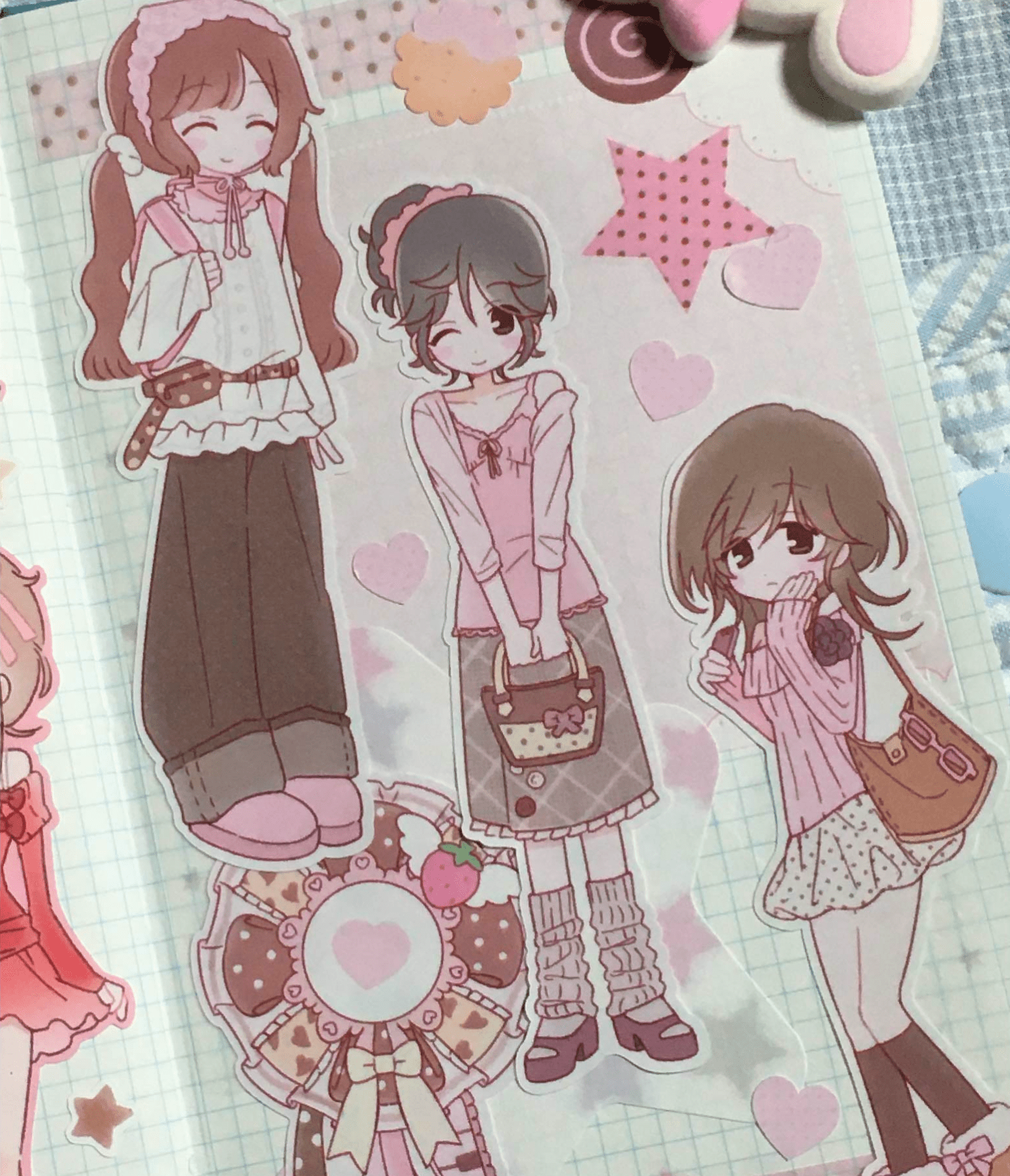 [RC16] NEW Rico Maru 'Berry Ganache' Sticker Sheet -Rico Maru__korean_sticker_stationery