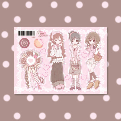 [RC16] NEW Rico Maru 'Berry Ganache' Sticker Sheet -Rico Maru__korean_sticker_stationery