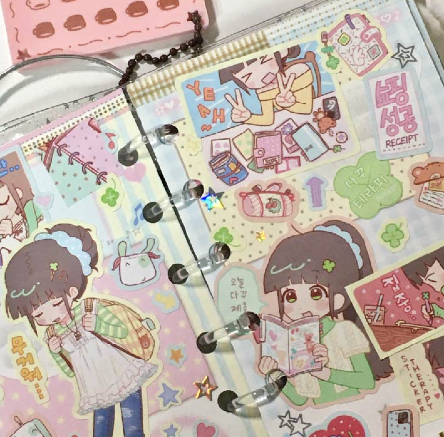 [RC20] NEW Rico Maru 'Dakku Therapy' Sticker Sheet -Rico Maru__korean_sticker_stationery