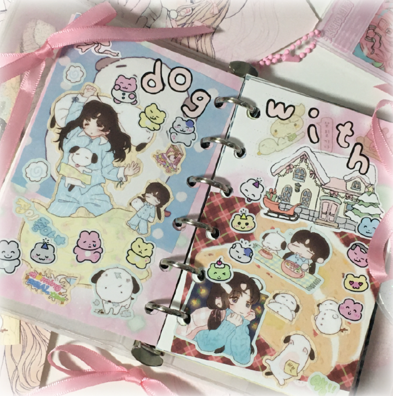 [RC21] NEW Rico Maru 'I Love My House Dog/Cat' Sticker Sheets (options) -Rico Maru_RC21S1 - Dog_korean_sticker_stationery