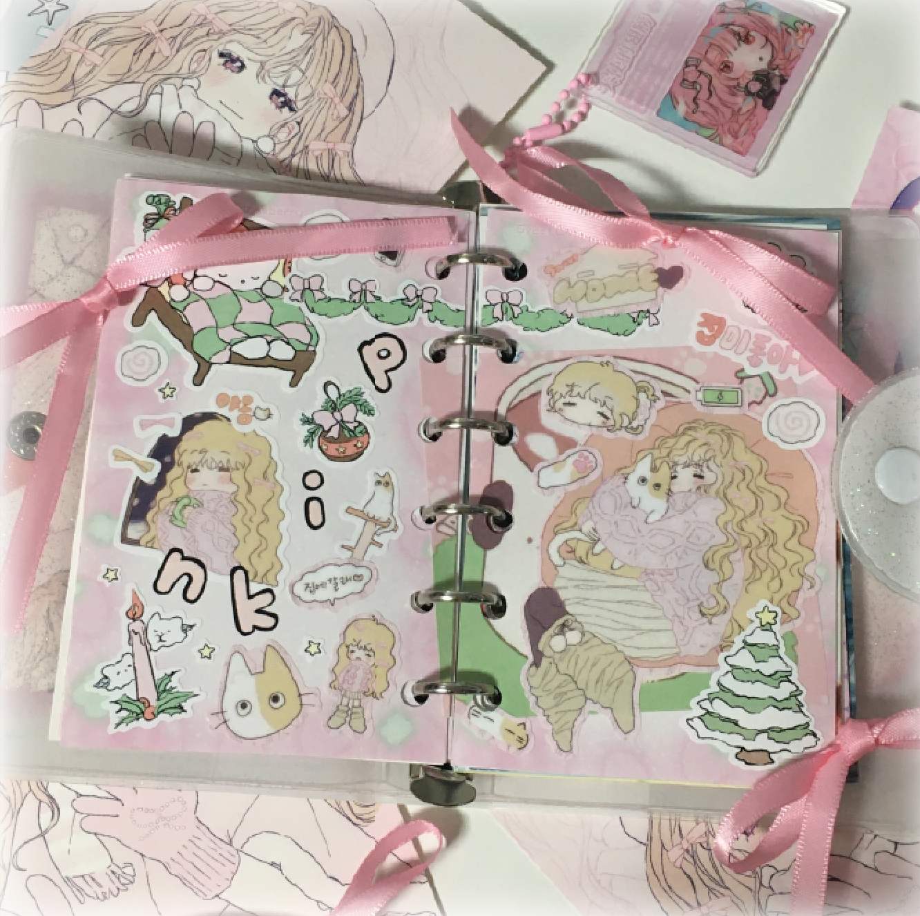 [RC21] NEW Rico Maru 'I Love My House Dog/Cat' Sticker Sheets (options) -Rico Maru_RC21S1 - Dog_korean_sticker_stationery
