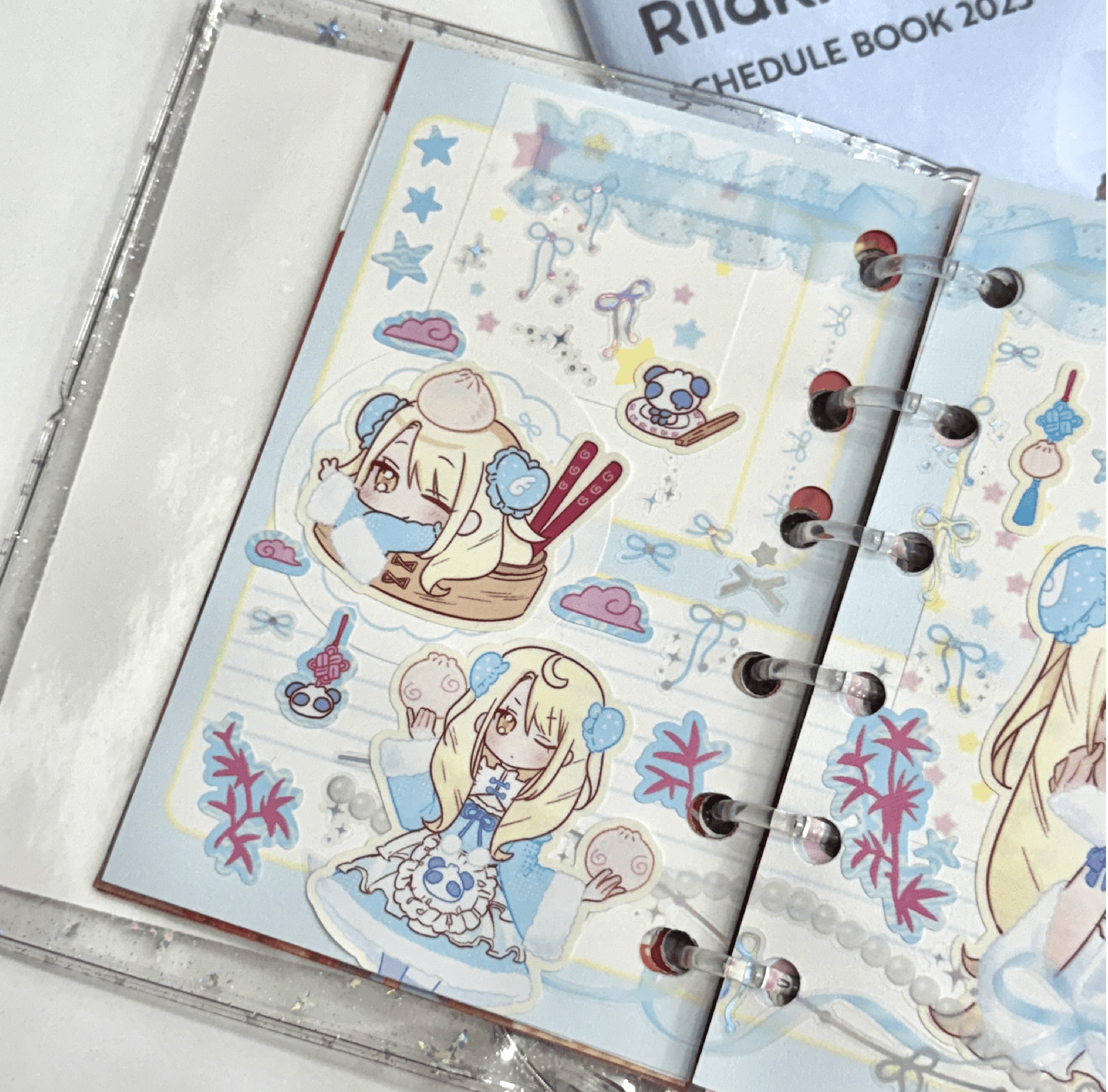 [RC24] NEW Rico Maru 'Love Bao Pink/Blue' Sticker Sheets (options) -Rico Maru_RC24S2 - Blue (Lemon Cream)_korean_sticker_stationery