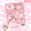 [RC24] NEW Rico Maru 'Love Bao Pink/Blue' Sticker Sheets (options) -Rico Maru_RC24S1 - Pink (Strawberry Mocha)_korean_sticker_stationery